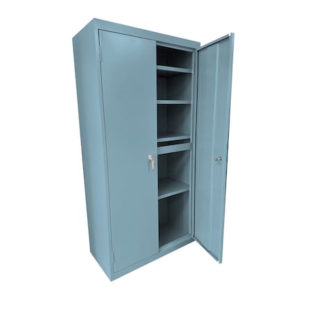 Steel Cabinets Usa Storage Cabinet, 72 in H, 36 in W, Denim Blue, 4 Shelves UA-361872-DB
